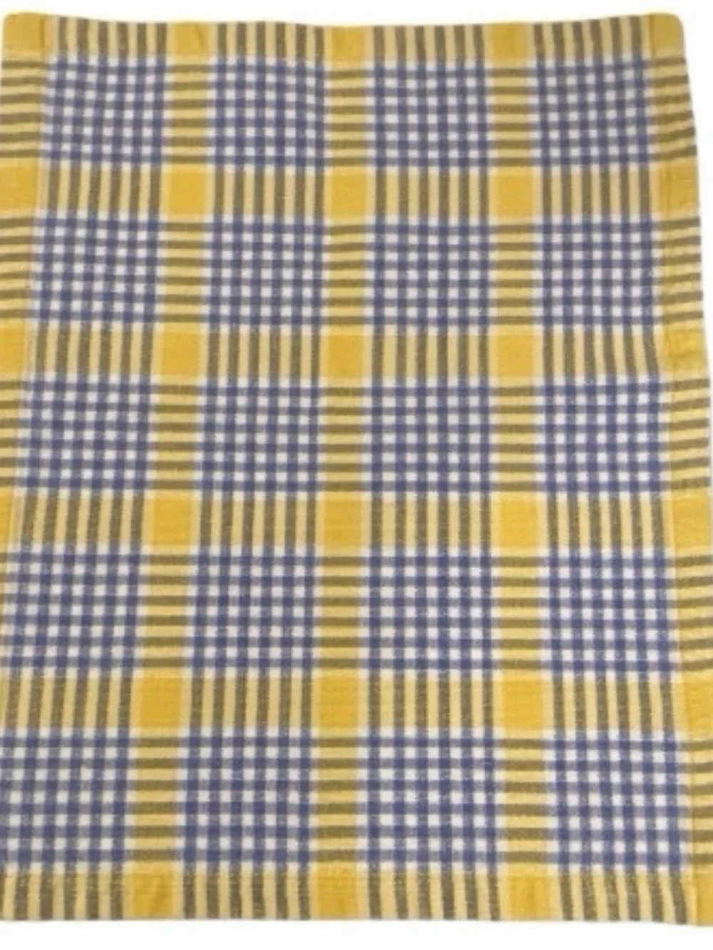 Vintage Set of 4 Woven Cotton Plaid Placemats
